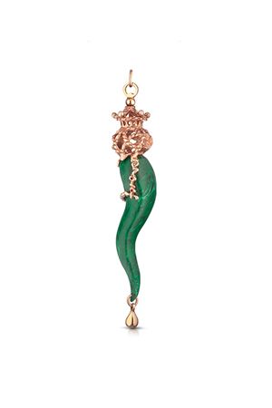 Green Capri pendant in the shape of a horn Angela Puttini Gioielli | CL1719Q5BIANCO